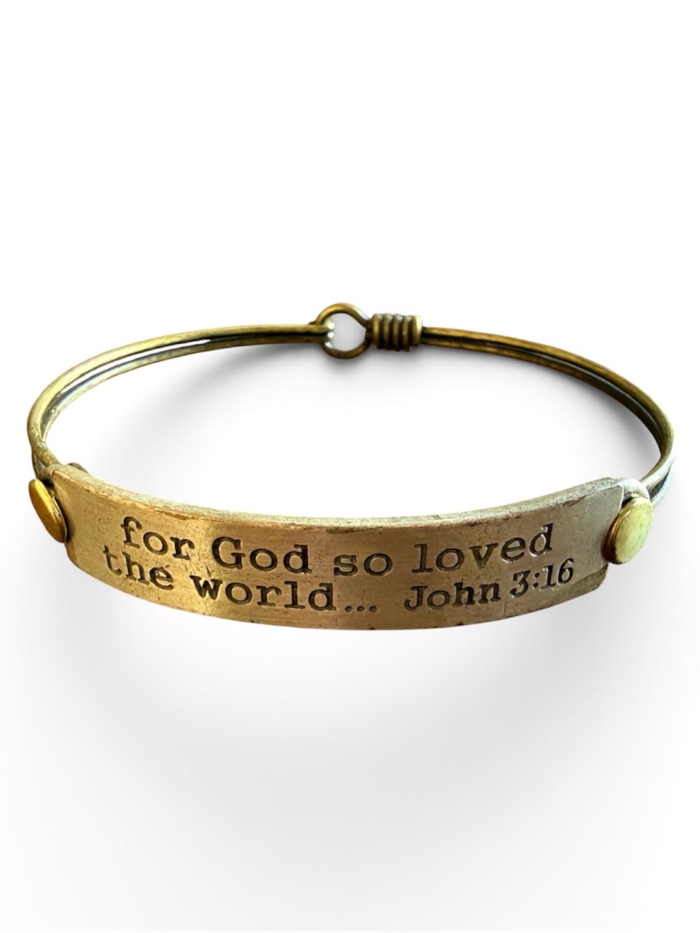 Sweet Romance John 3:16 Inspirational Message Bracelet